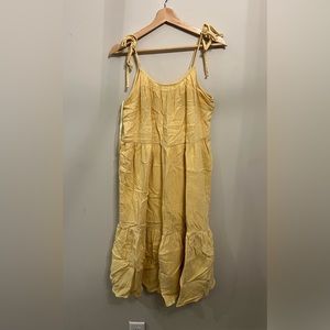 Very J, yellow tie dress, medium